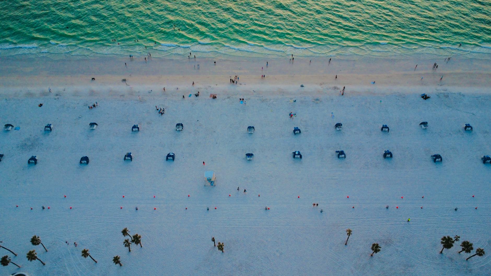 Florida beach aerial view