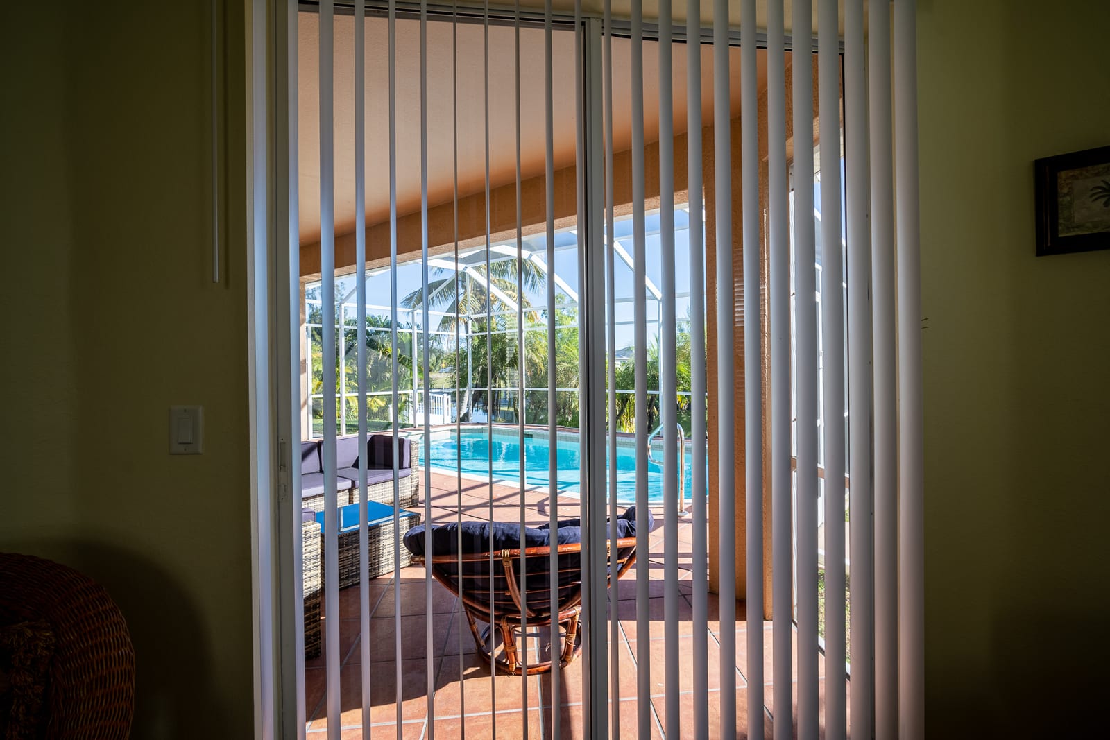 Cape Coral - Patio door with pool view